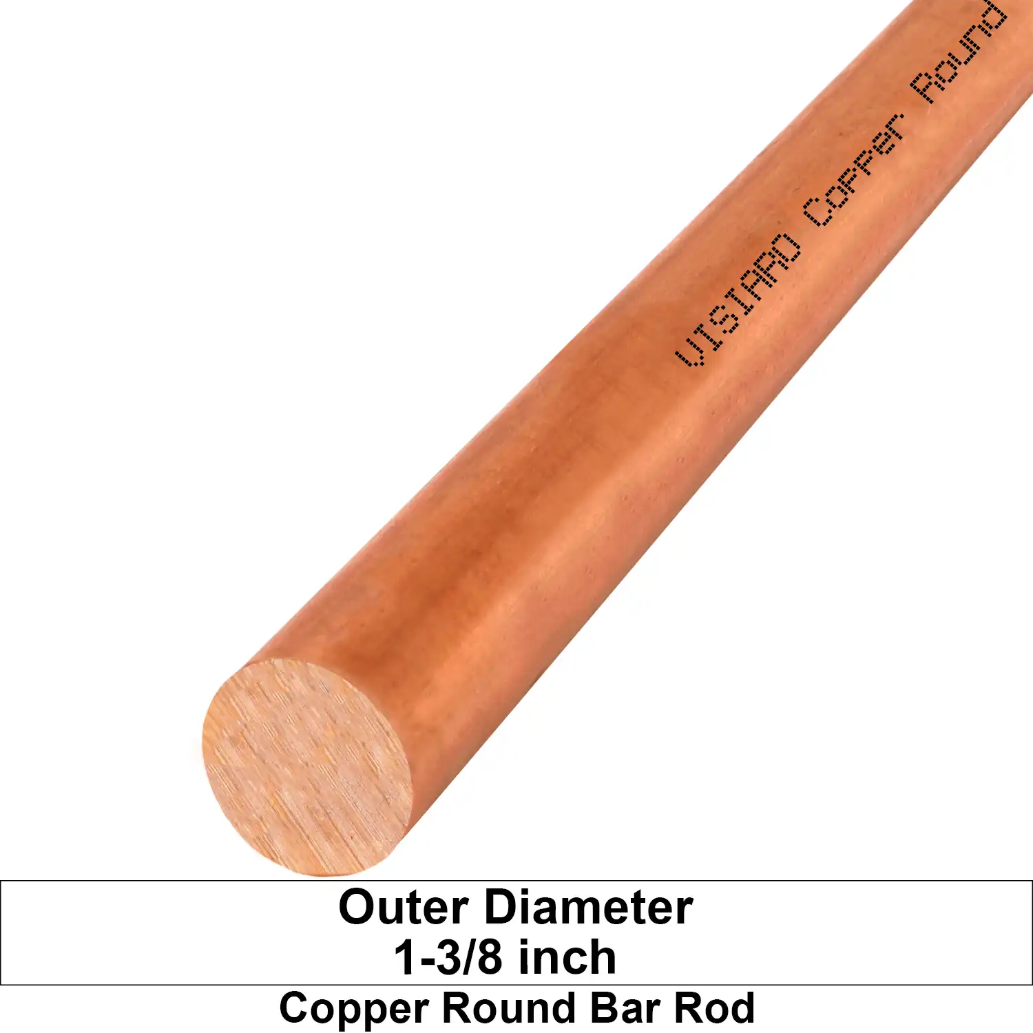 Buy Visiaro Copper Round Bar Rod, Outer Dia 1 3/8