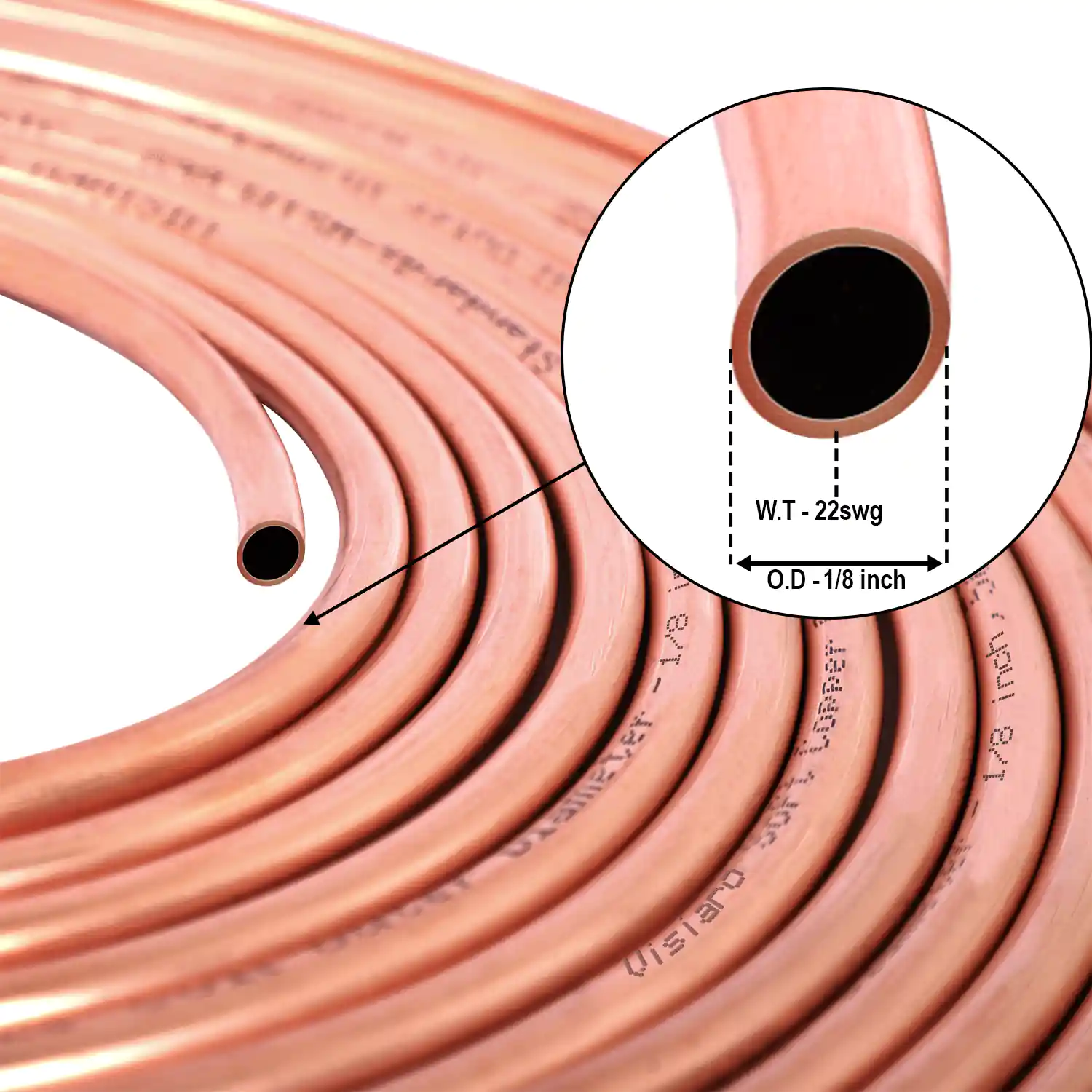 Buy Visiaro Hard Copper Tube, 5ft, Outer Dia 7/8